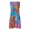 thumbnail image 1 of Lolmot Women's Casual Summer Sleeveless O-Neck Dresses Paisley Loose Plus Size Swing Tank Dress Hawaiian Beach Sundress with Pockets, 1 of 5