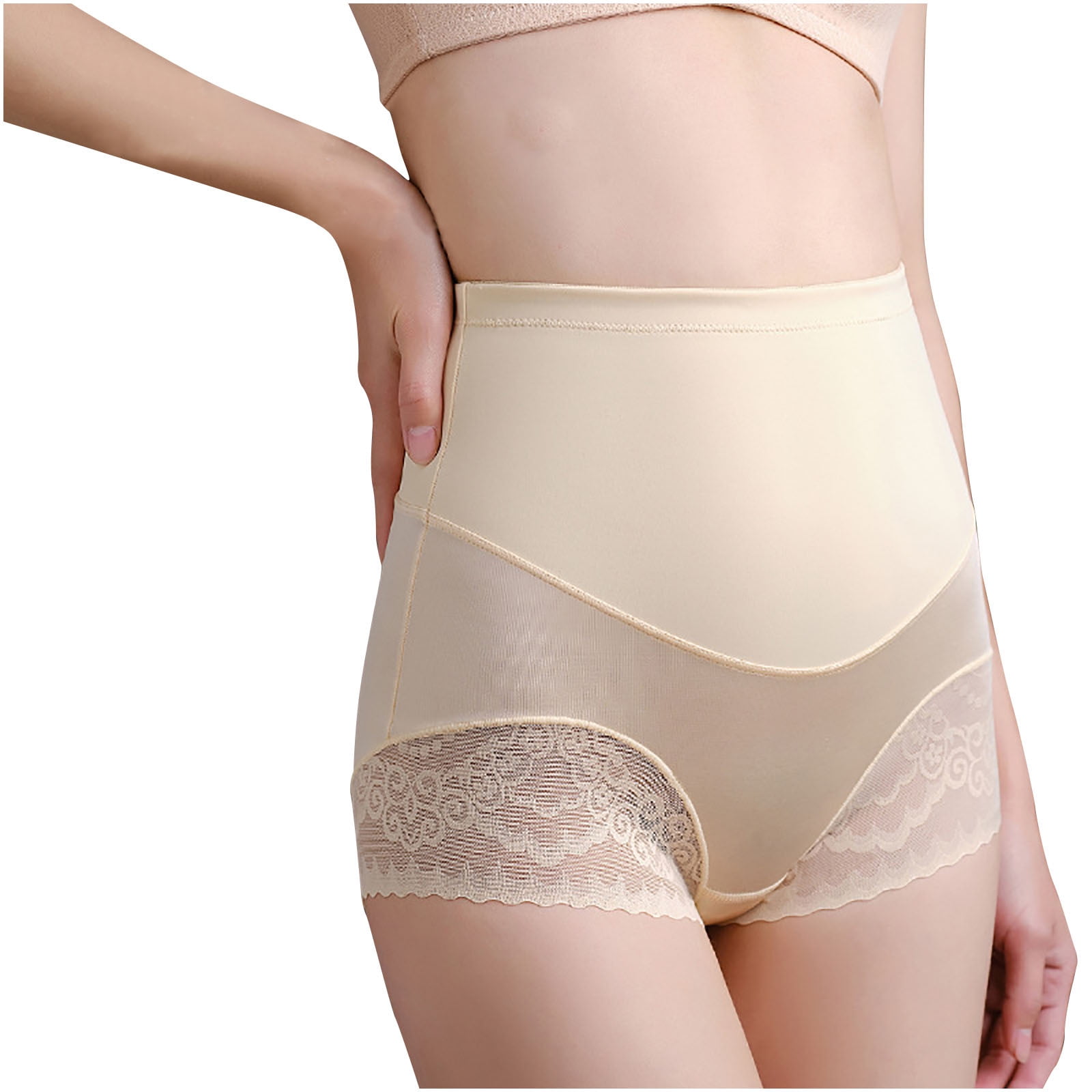 Women Body Shaper Lace Knickers Tummy Control Panties High Waist Safety  Shorts