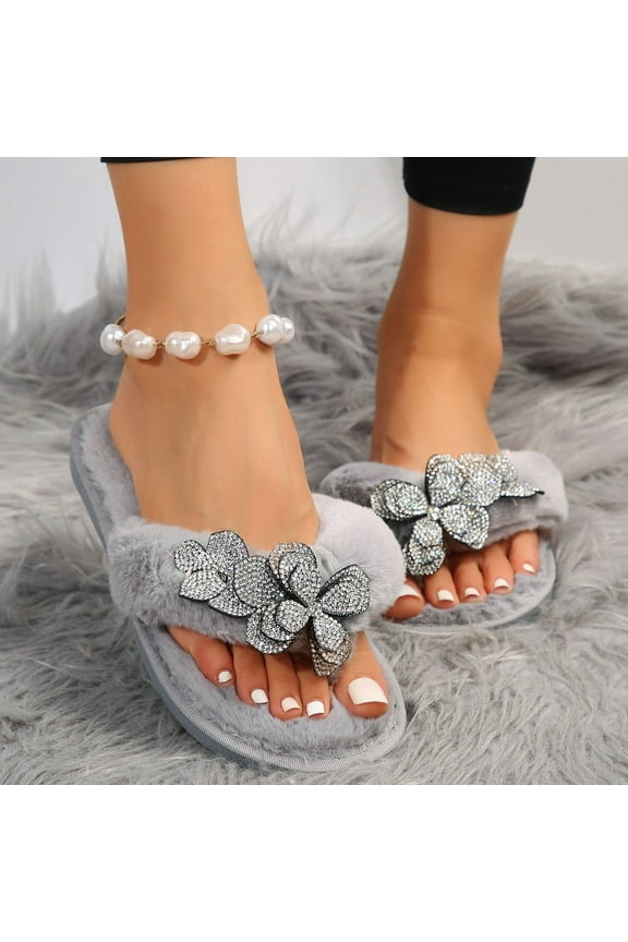 Up to 65 off!Lolmot Women's Flip Flops Slippers - Cute Plush Memory Foam Spa Thong Non-Slip House Slippers for Women Slip on Shoes Indoor Outdoor Beach Party