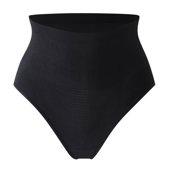Lolmot Women's High Waisted Cotton Underwear Ladies Soft Solid Color Large Size Briefs Warm Belly Hip Lift Thin Waist Panties
