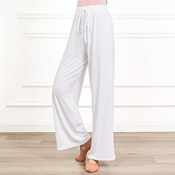 Lolmot Women's Modal Yoga Pants Wide Leg Dance Pants Loose Comfy Modal Elastic Waist Lounge Running Straight Pants Active Casual Sweatpants Gym Joggers Pants