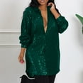 thumbnail image 1 of Lolmot Women's Plus Size Shirts Dresses Fashion Sequins Long Sleeved Solid Make Dress Party Dress Formal Dresses Buttons V-Neck Cocktail Glitter Wedding Evening Clubwear Shirts, 1 of 5