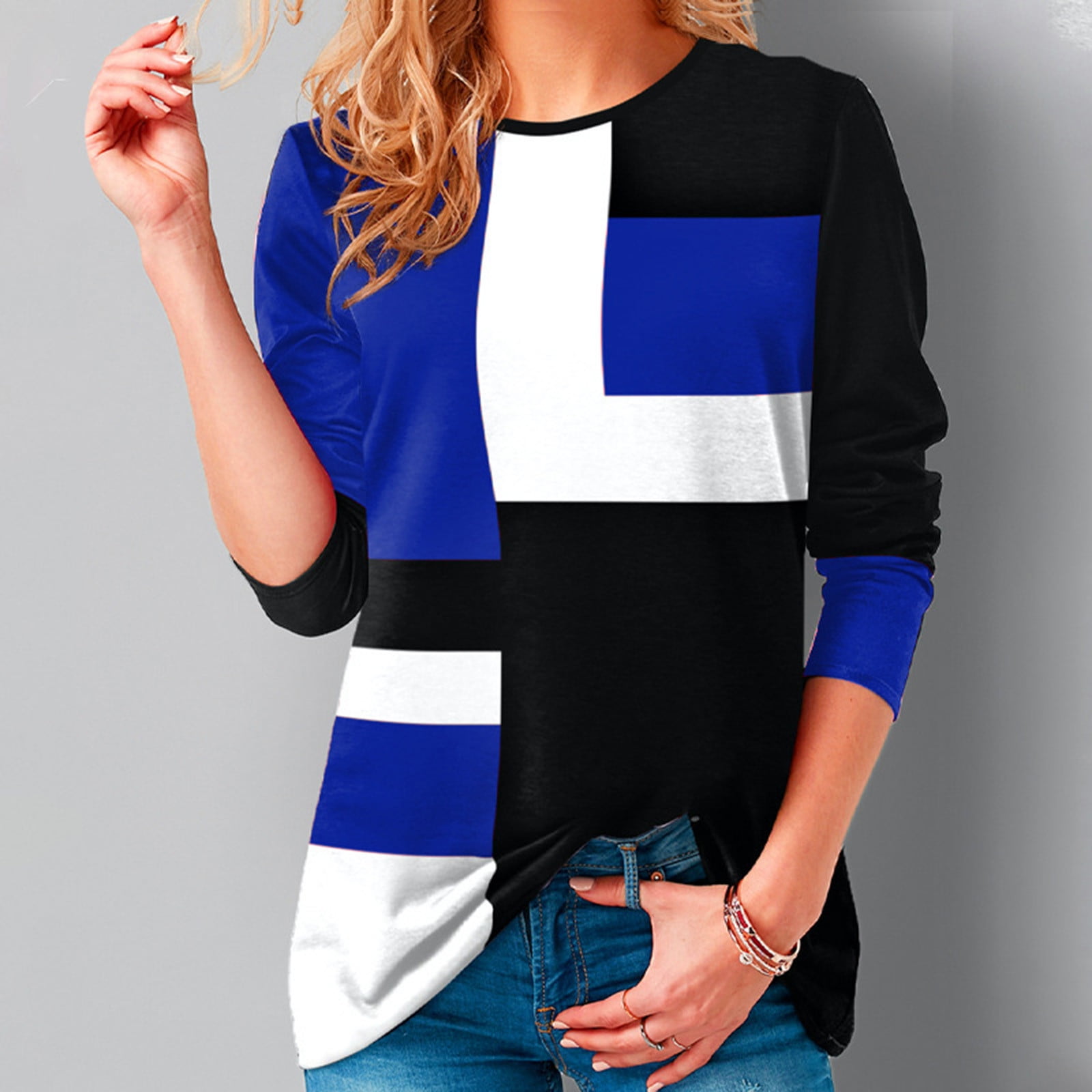 Fantaslook Color Block Sweatshirts For Women Crewneck Long Sleeve Tops Oversized Sweatshirt With Pockets B3701b37 7004 480a A02e 048e52965c25.259cb46ce38c06df96ac9bb6b316eb93 - View #7