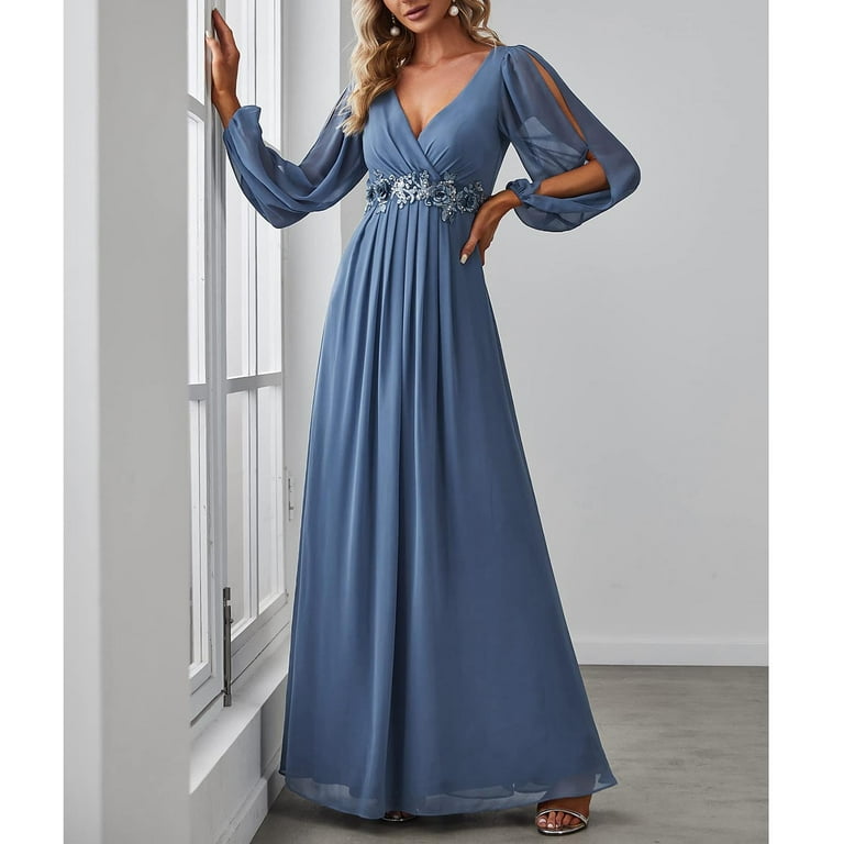 Women's Sexy V-neck Short-Sleeved Evening Dress Women's Sexy V-neck Short-Sleeved Evening Dress