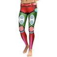 thumbnail image 1 of Lolmot Womens Funny 3D Printed Ugly Christmas Leggings Santa Claus Snowman Deer Holiday High Waist Slim Fit Xmas Tights Pants, 1 of 1