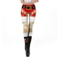 thumbnail image 1 of Lolmot Womens Funny 3D Printed Ugly Christmas Leggings Santa Claus Snowman Deer Holiday High Waist Slim Fit Xmas Tights Pants, 1 of 1
