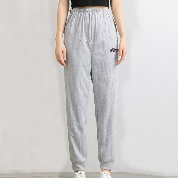 Lolmot Womens Maternity Joggers Pregnant Sweatpants Casual Lounge Over Belly Gym Workout Elastic Waist Pajama Pants Pregnancy Pants Homewear