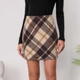 thumbnail image 1 of Lolmot Womens Plaid Flannel Skirts, Y2K Classic Fit High Rise Mini Skirt, Stretchy Pencil Skirts, Fall Winter Business Outfits, 1 of 9