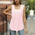 thumbnail image 1 of Up to 65 off!Lolmot Womens Tank Tops Square Neck Eyelet Embroidery Sleeveless Shirts Blouses Casual Loose Fit Summer Flowy Cami Tops, 1 of 7