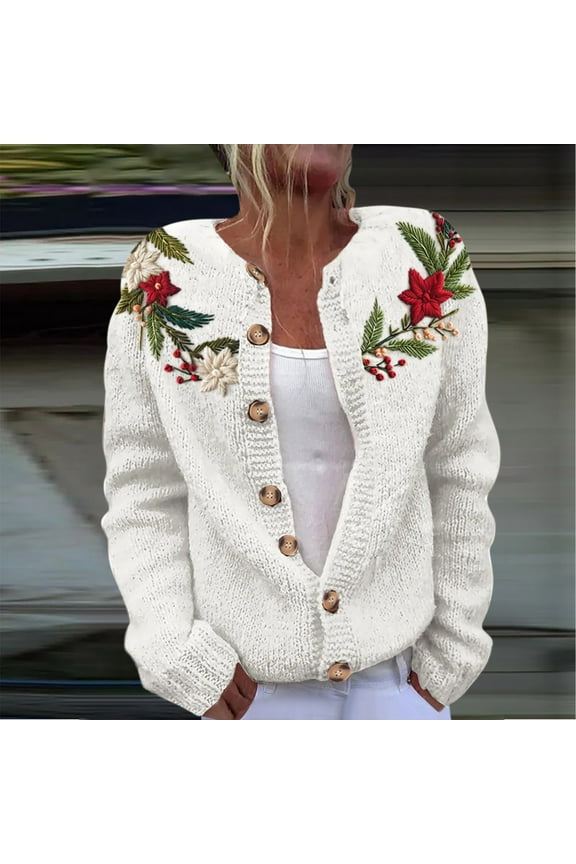 Up to 65 off!Lolmot Womens Ugly Christmas Sweater Casual Long Sleeve Button Down Knit Cardigan Funny Santa Xmas Holiday Outwear Tops