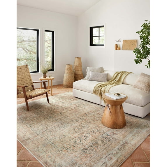 Loloi Adrian Natural / Apricot 3'-6" x 5'-6" Accent Rug