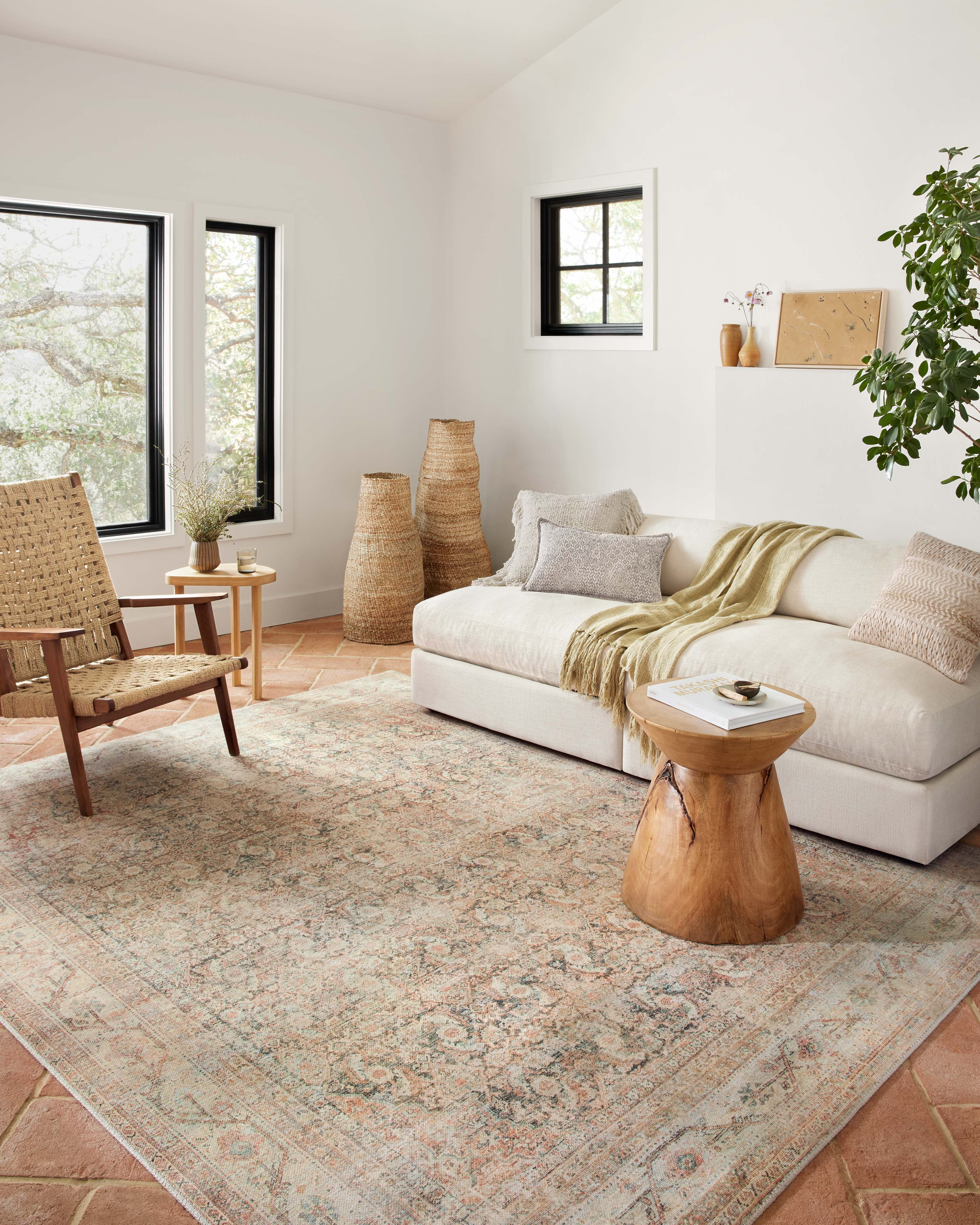Loloi Adrian Natural / Apricot 5'-0" x 7'-6" Area Rug