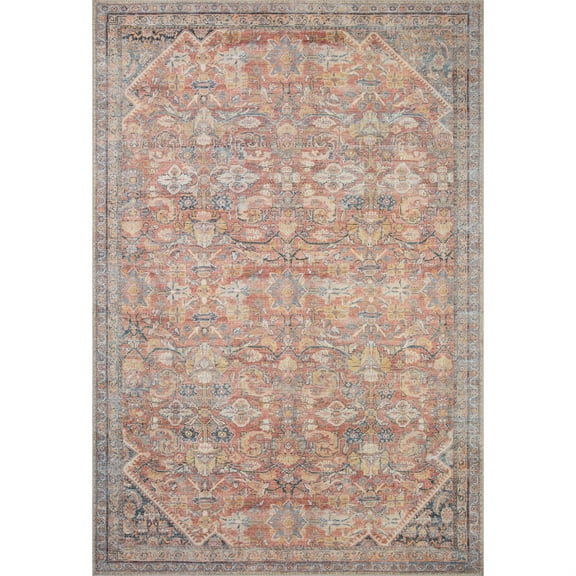Loloi Adrian Rust / Denim 5'-0" x 7'-6" Area Rug