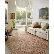 Machine Washable Runner Rug 2x8, Loloi Anniston Clay / Charcoal 26 x 76