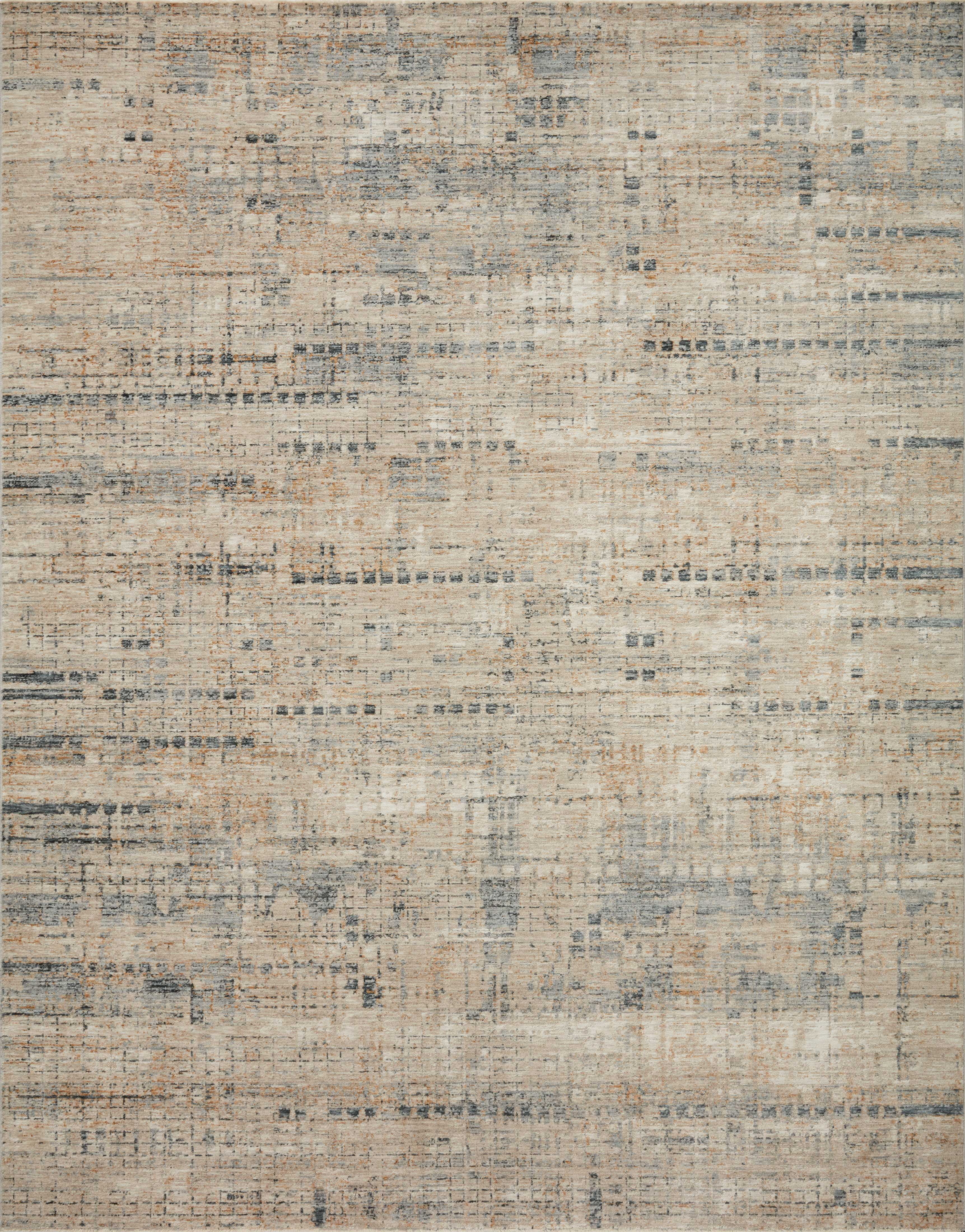 Loloi Axel Collection AXE-01 Stone / Sky, Abstract Area Rug 2'-6" x 8'-0"