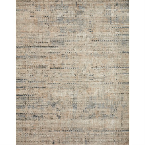 Loloi Axel Collection AXE-01 Stone / Sky, Abstract Area Rug 7'-10" x 10'-2"
