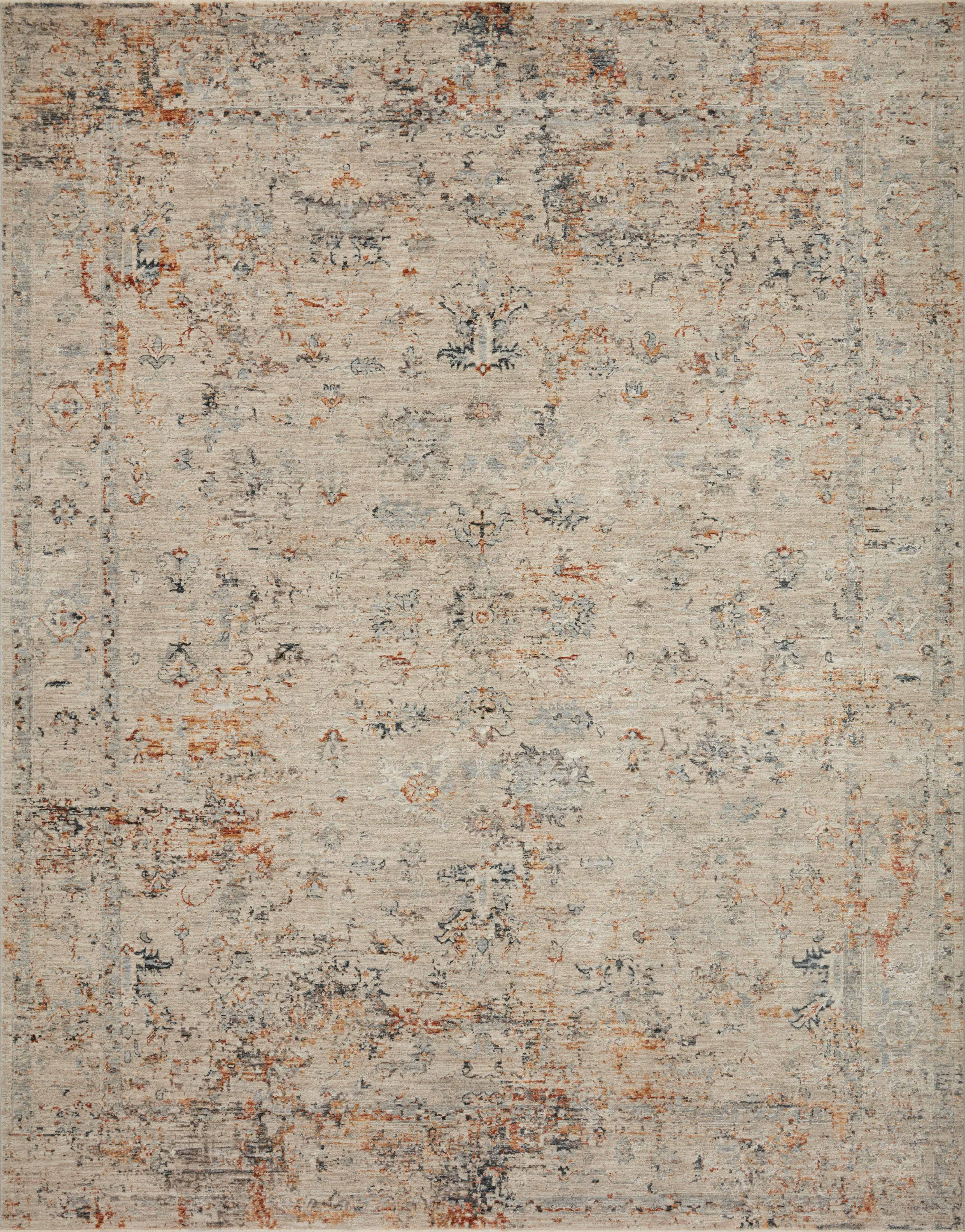 Loloi Axel Collection AXE-02 Silver / Spice, Abstract Area Rug 11'-6" x 15'-5"