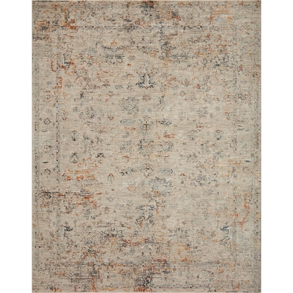 Loloi Axel Collection AXE-02 Silver / Spice, Abstract Area Rug 6'-7" x 9'-10"