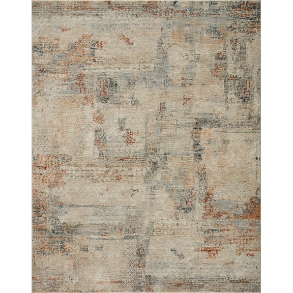 Loloi Axel Collection AXE-06 Sand / Multi, Abstract Area Rug 18" x 18" Sample Swatch