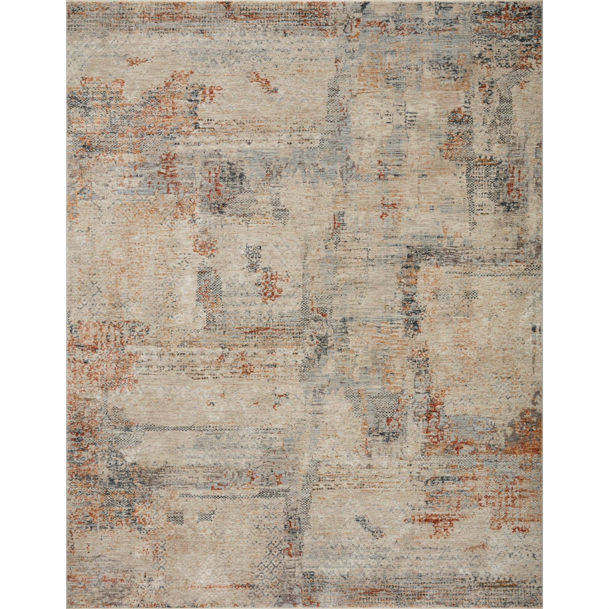 Loloi Axel Collection AXE-06 Sand / Multi, Abstract Area Rug 7'-10" x 10'-2"