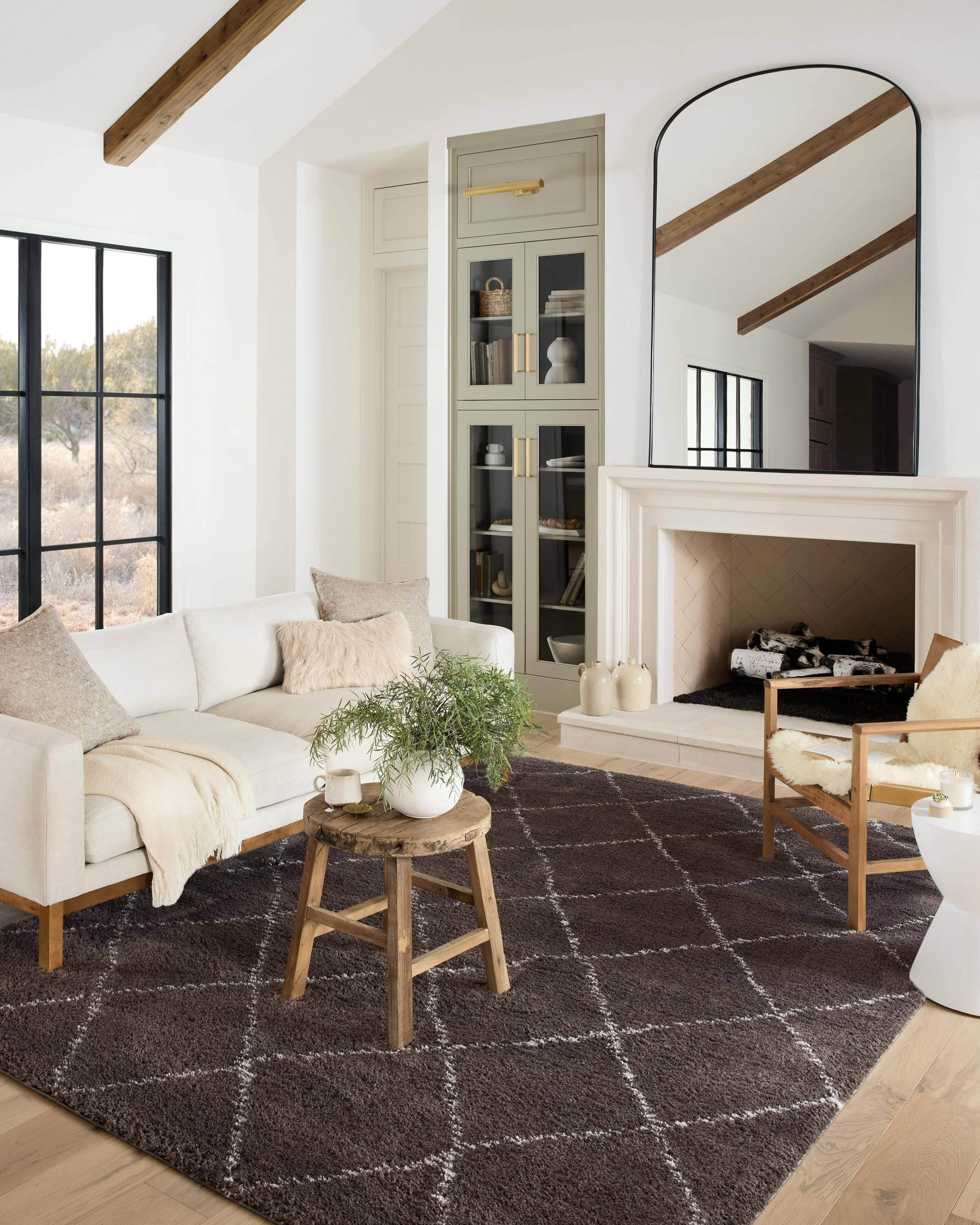 Loloi Bliss Shag Bark / Grey 18" x 18" Sample Area Rug