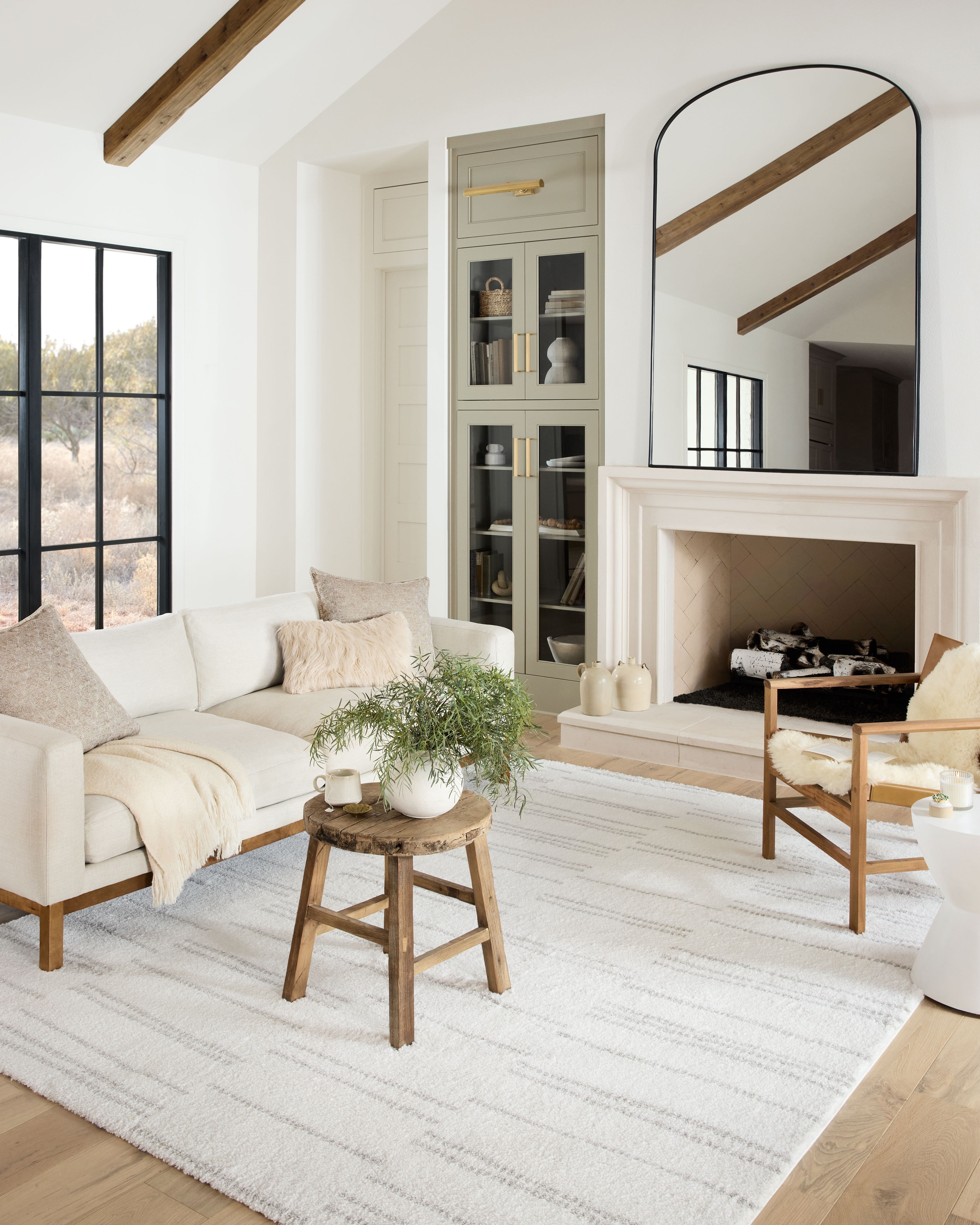 Loloi Bliss Shag White / Grey 9'-3" x 13' Area Rug