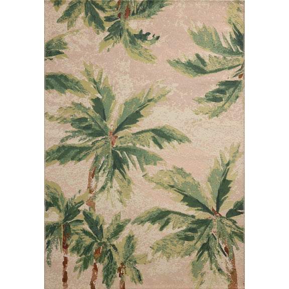 Loloi Botanical Clay / Green 6'-7" x 9'-4" Area Rug