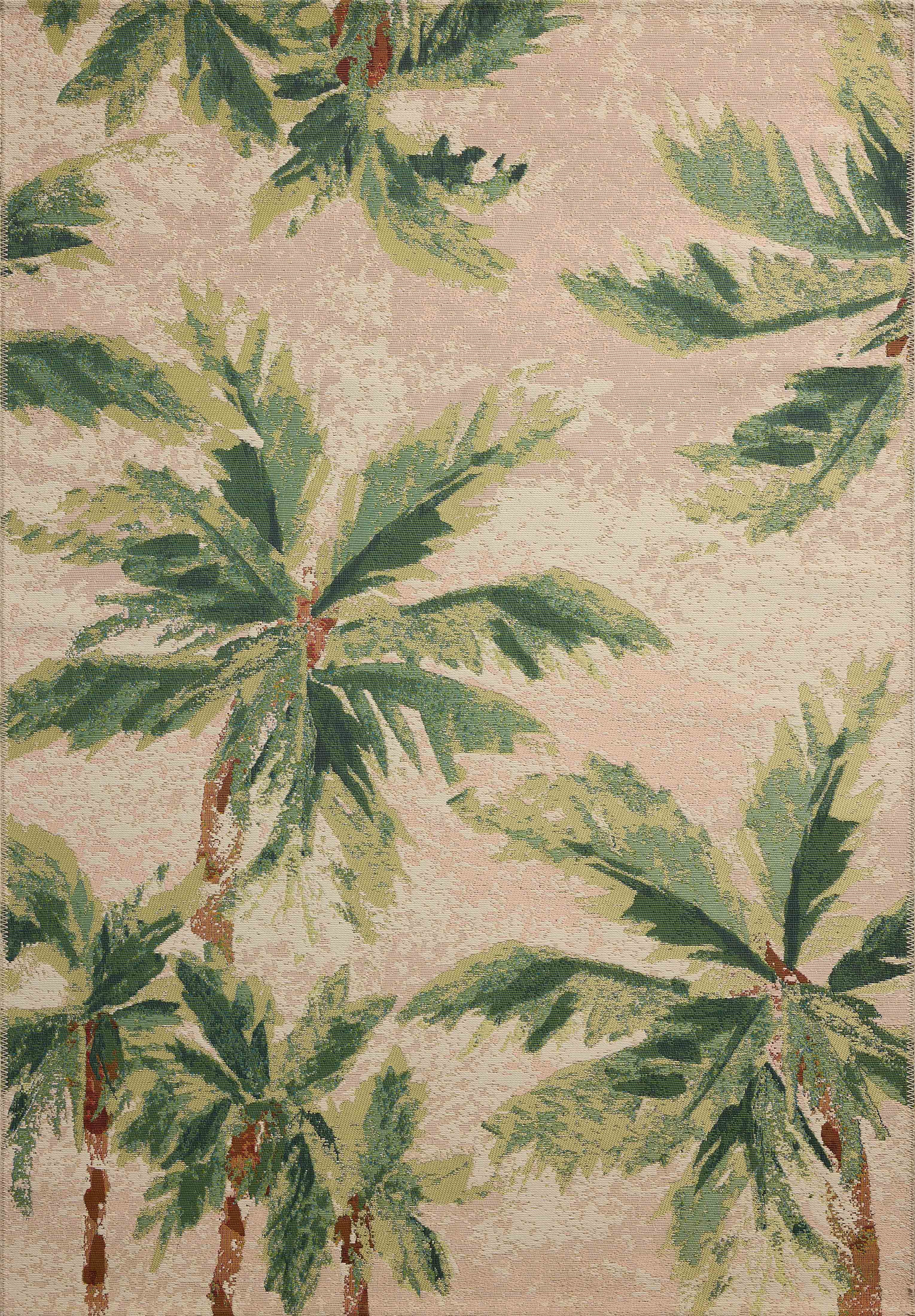 Loloi Botanical Clay / Green 2'-5" x 7'-8" Runner Rug