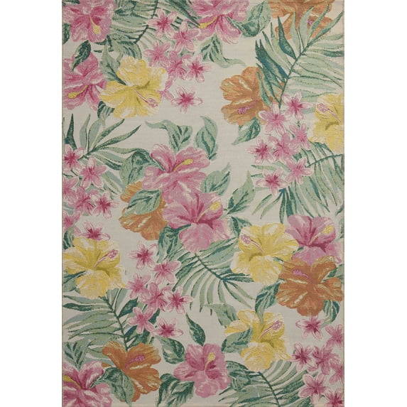 Loloi Botanical Ivory / Sunrise 2'-5" x 7'-8" Runner Rug