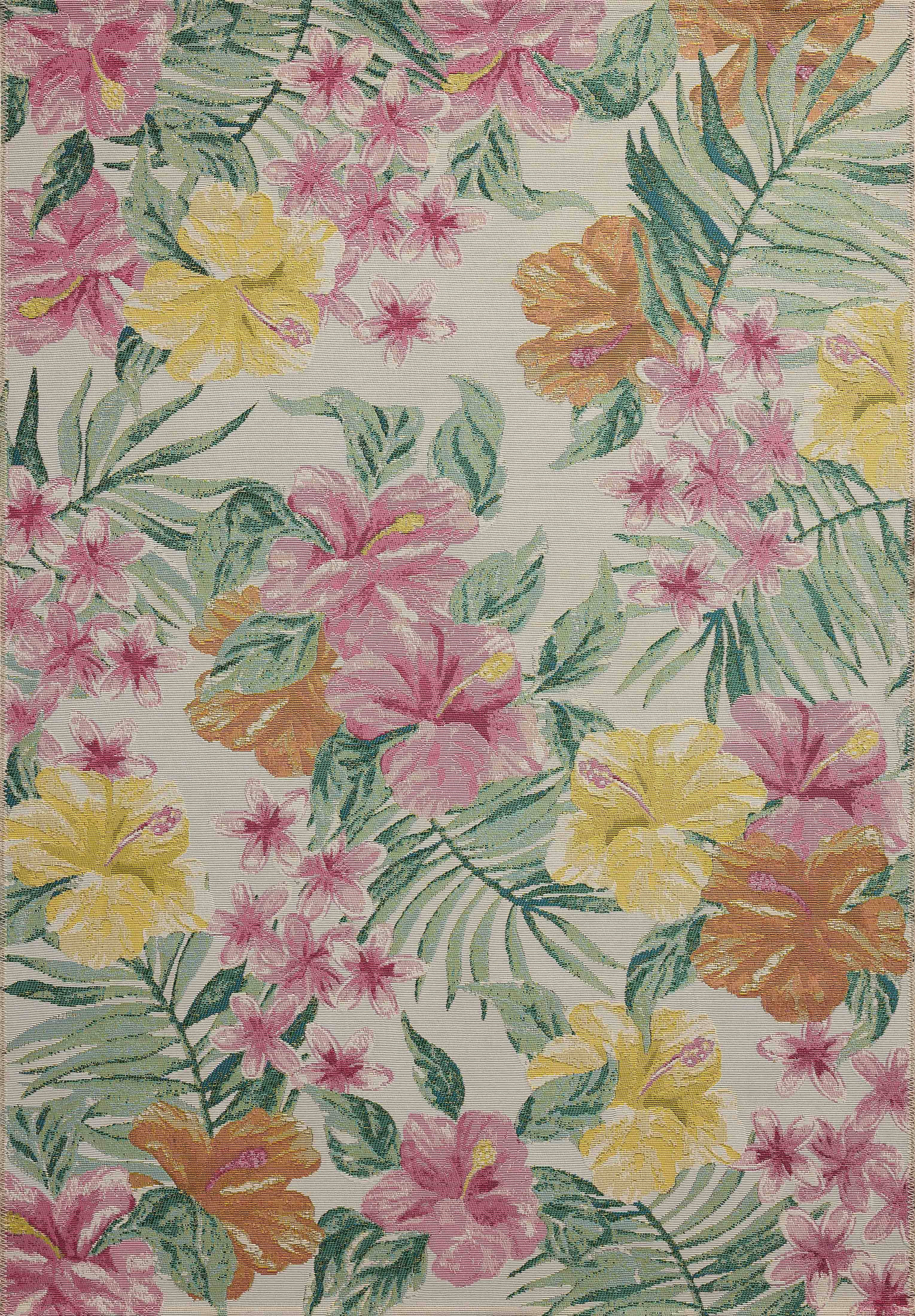 Loloi Botanical Ivory / Sunrise 5'-3" x 7'-8" Area Rug