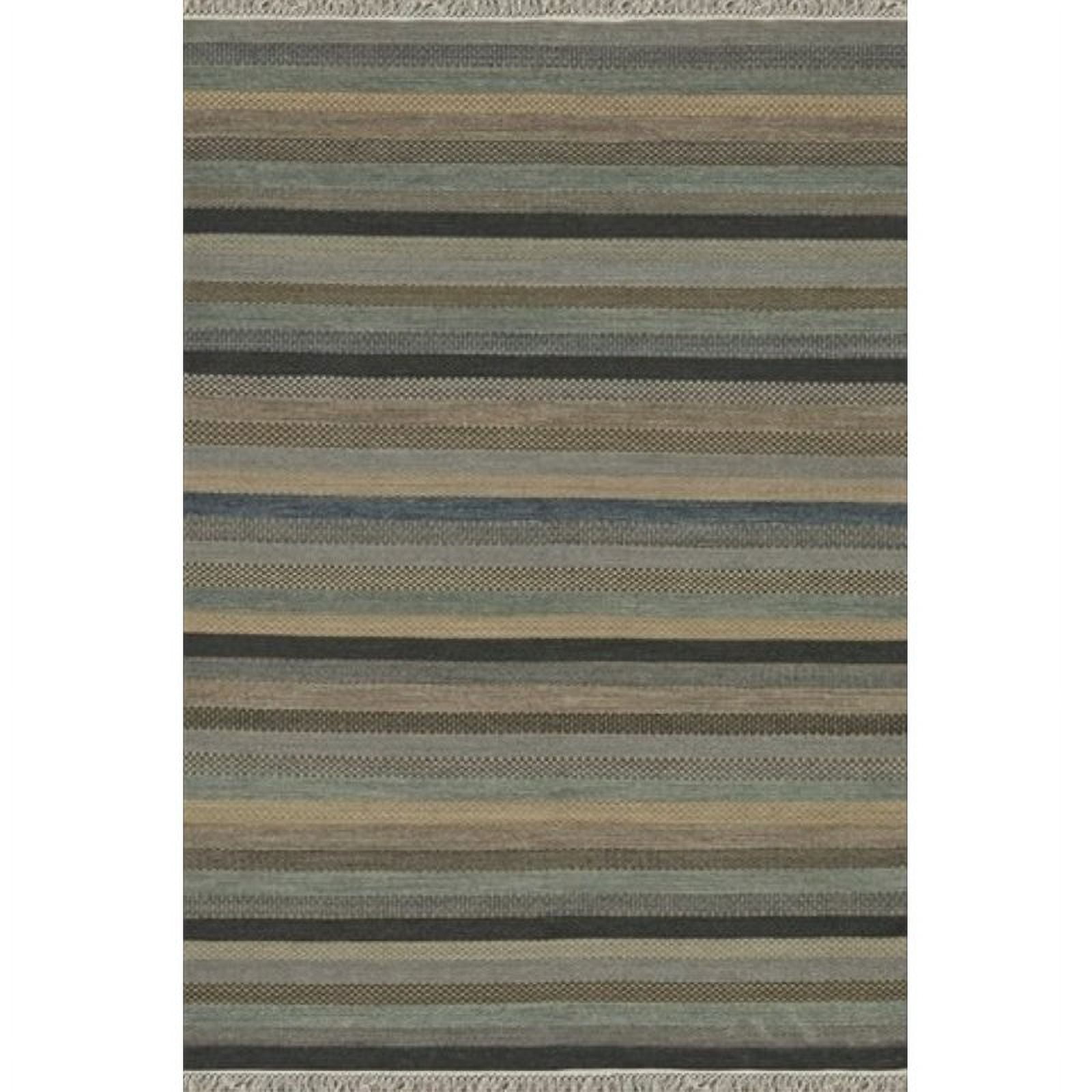 Loloi Camden 5' x 7'6" Flat Weave Wool Rug in Ocean