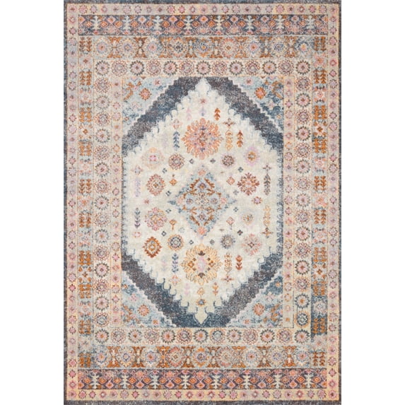Loloi Clara 5'-3" X 7'-7" Area Rugs With Pebble And Fiesta CLARCLA-07PPFD5377
