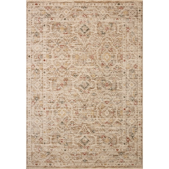 Loloi Clarisse Natural / Multi 18" x 18" Sample Rug