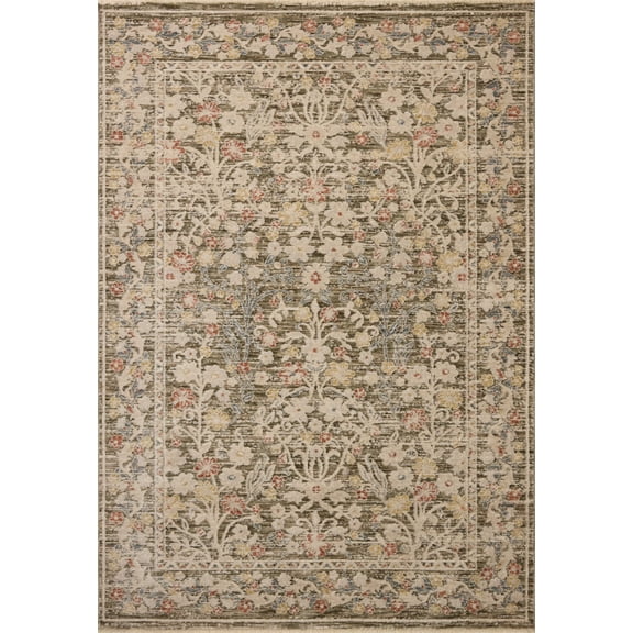 Loloi Clarisse Olive / Multi 18" x 18" Sample Rug