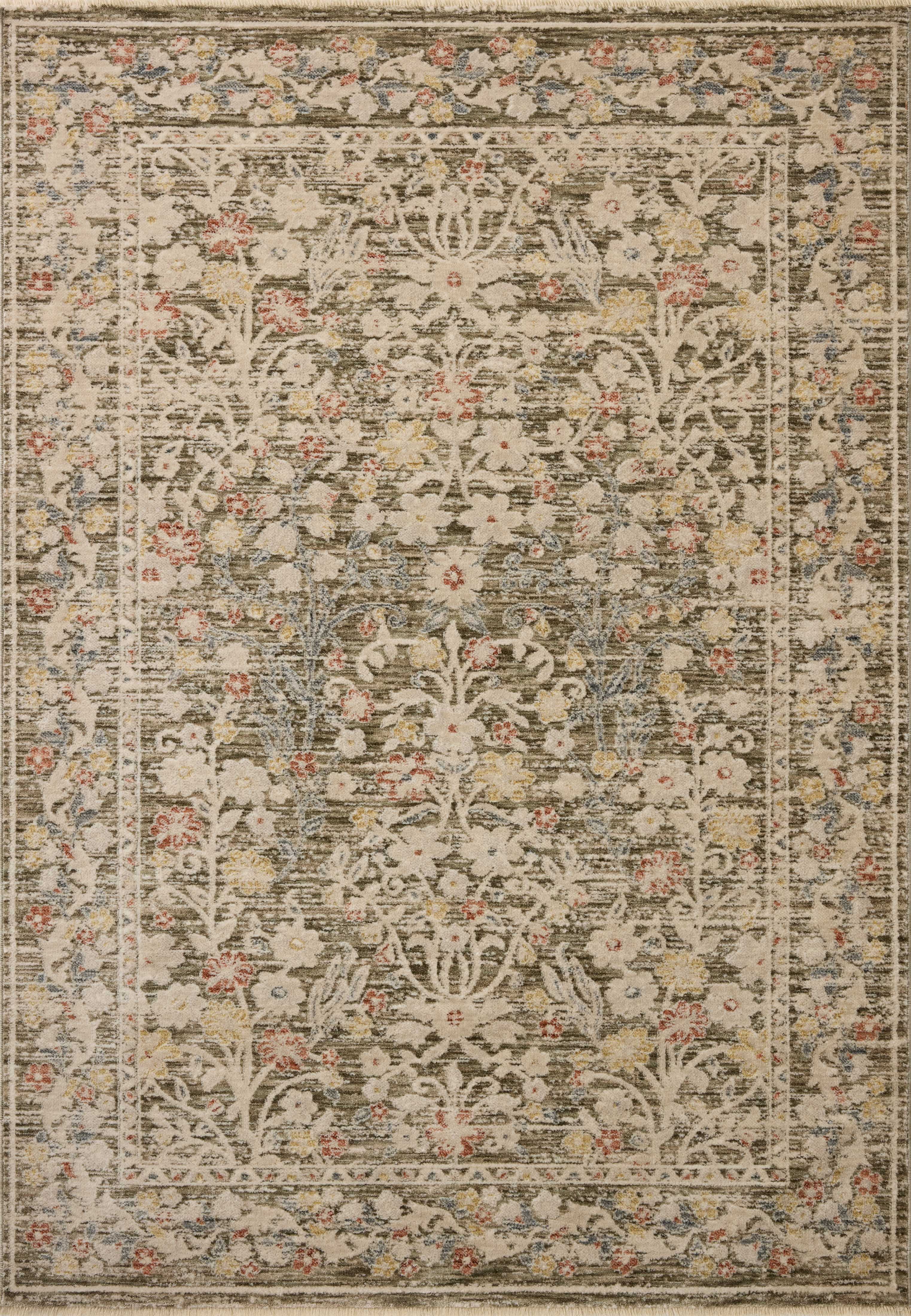 Loloi Clarisse Olive / Multi 2'-6" x 10'-2" Runner Rug