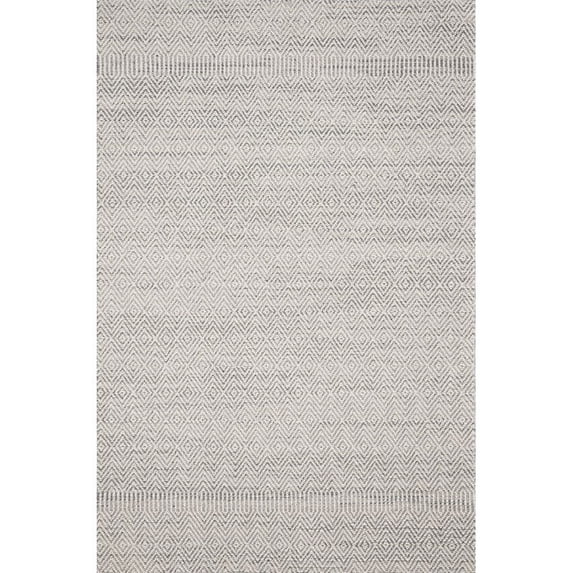 Loloi Cole COL-02 Indoor/Outdoor Power Loomed 2' 7" x 12' Runner Rug in Grey and Bone (COLECOL-02GYBO27C0)