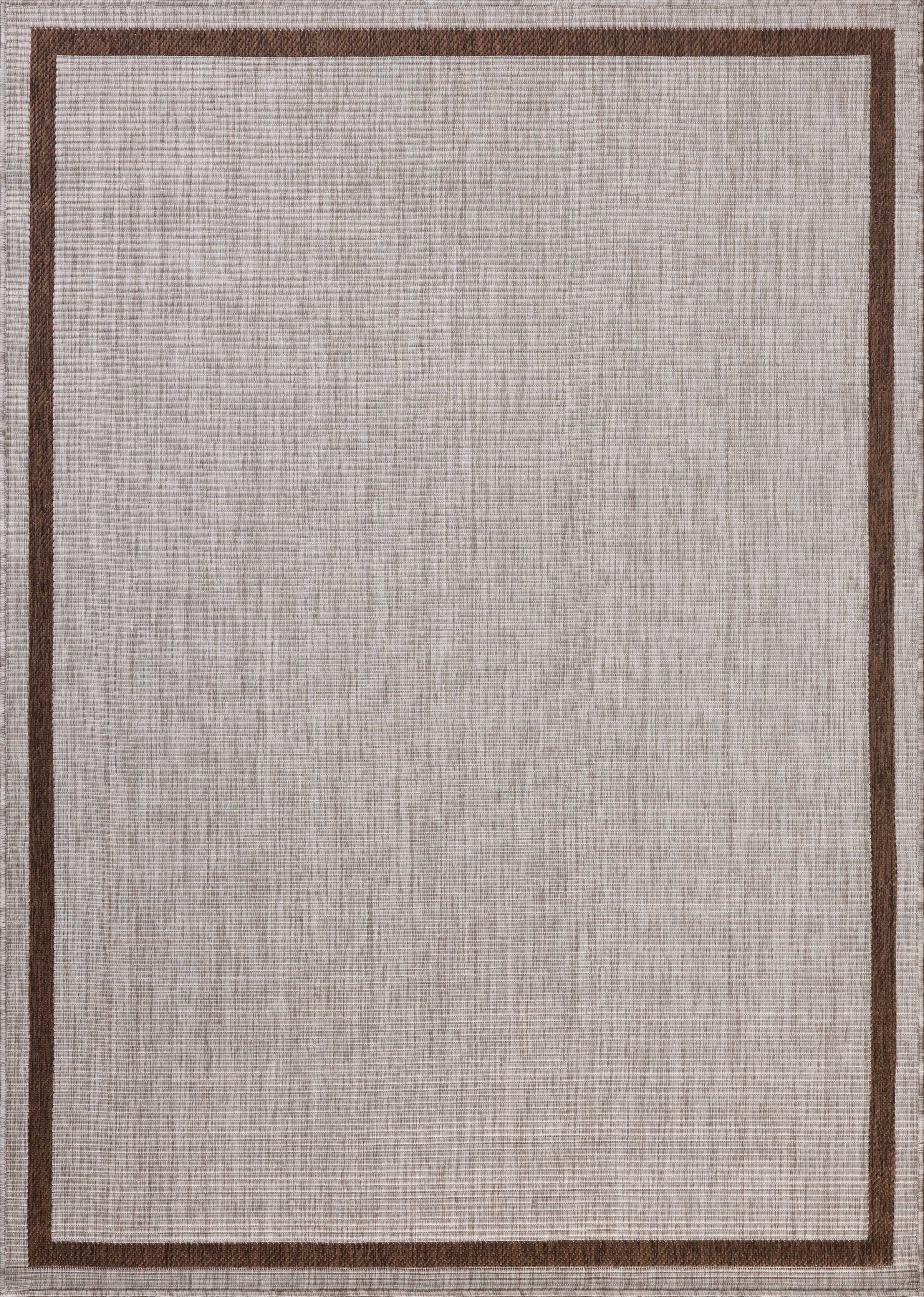 Indoor Outdoor Rug 9x12, Reversible, Loloi Easton Dove / Coffee (8'6" x 11'6")