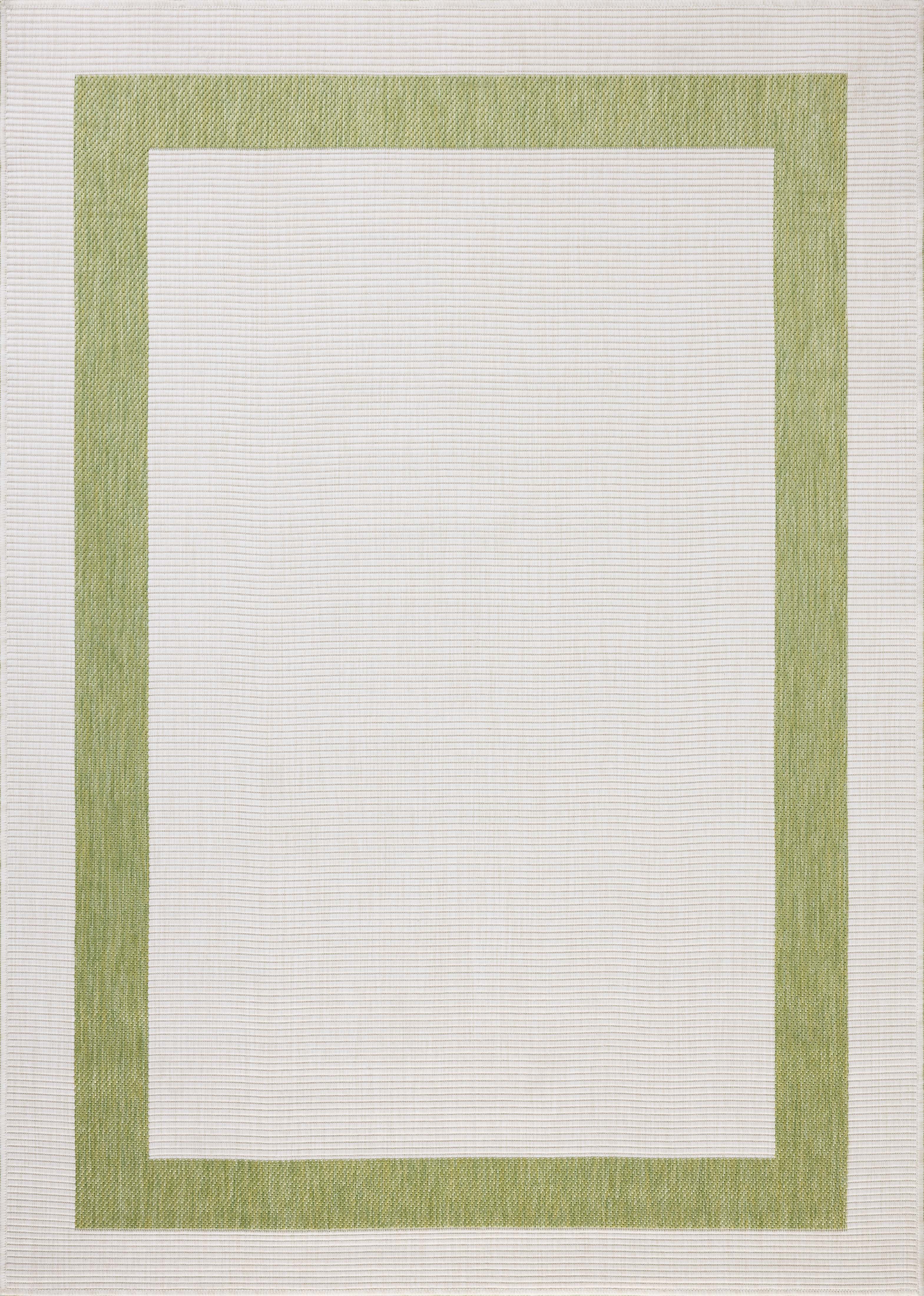 Indoor Outdoor Rug 2x4, Reversible, Loloi Easton Green / Ivory (2'3" x 3'9")