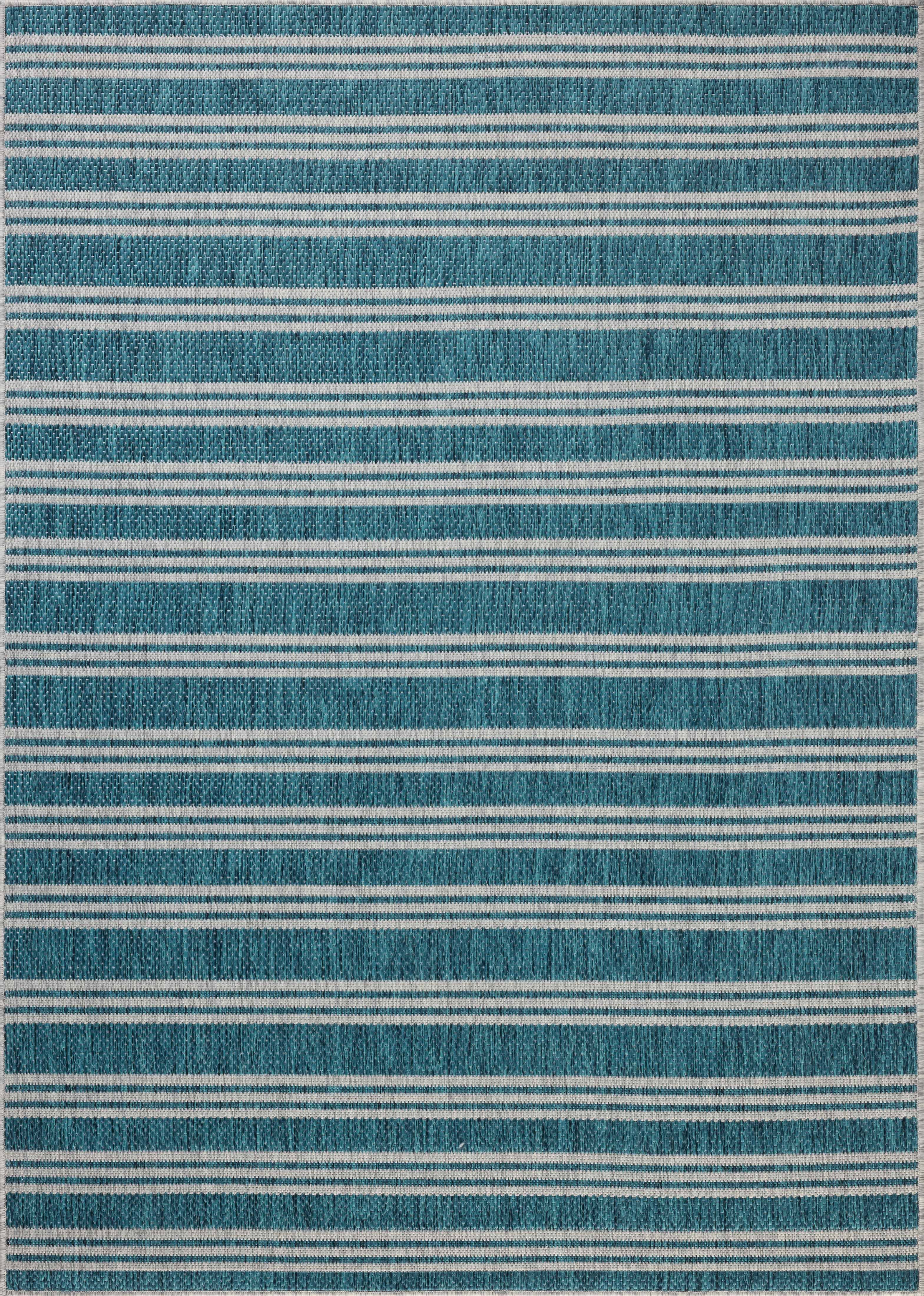 Indoor Outdoor Rug 8x10, Reversible, Loloi Easton Teal / Fog (7'10" x 10')