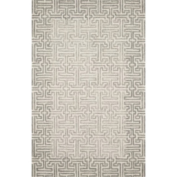 Loloi Ehren EHR-03 Contemporary Hand Tufted 9' 3" x 13' Rectangle Rug in Stone and Sand (EHREEHR-03SNSA93D0)