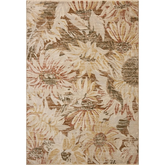 Loloi Eileen Natural / Spice 5'-1" x 7'-6" Area Rug
