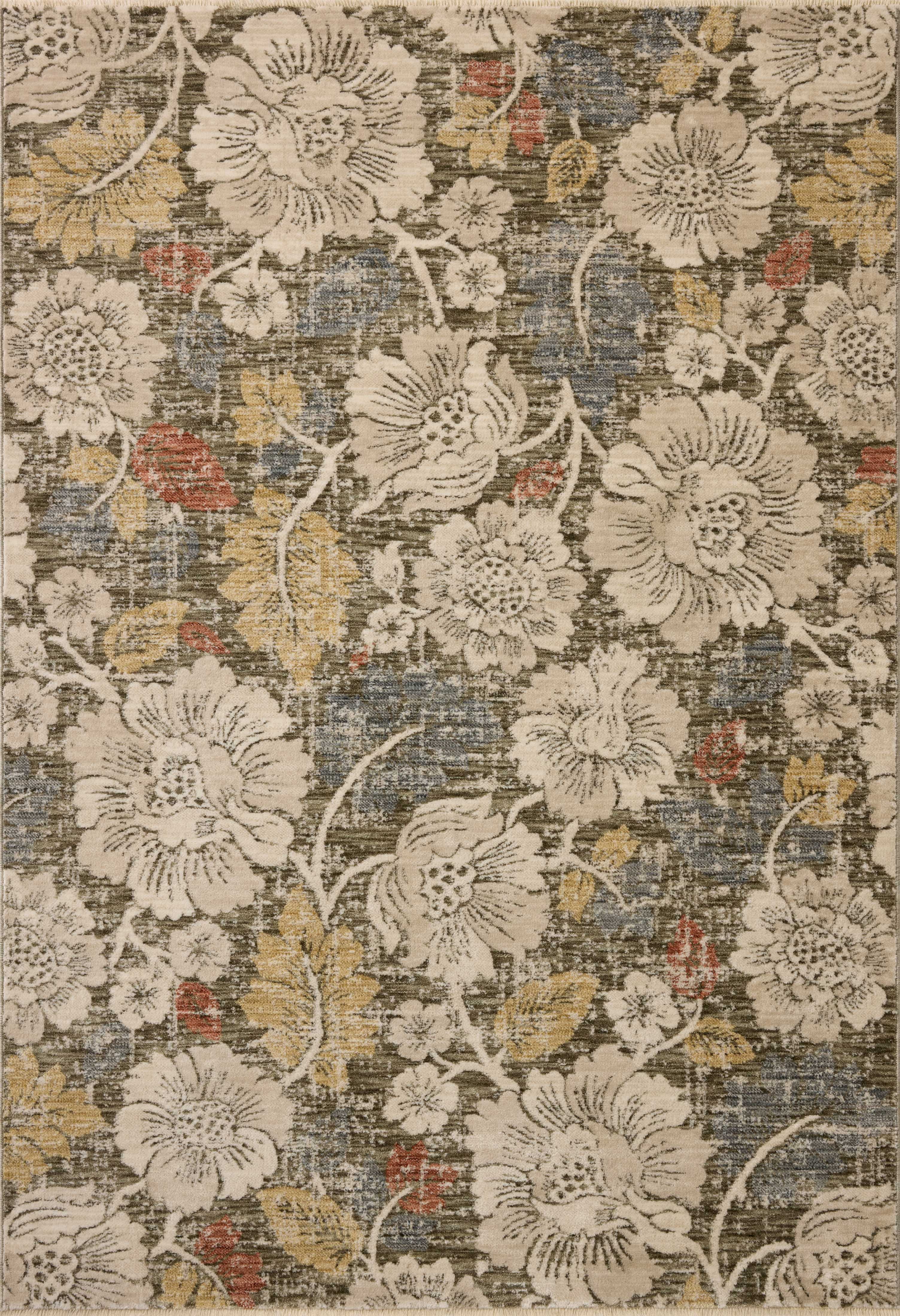 Loloi Eileen Olive / Multi 3'-0" x 3'-0" Round Accent Rug