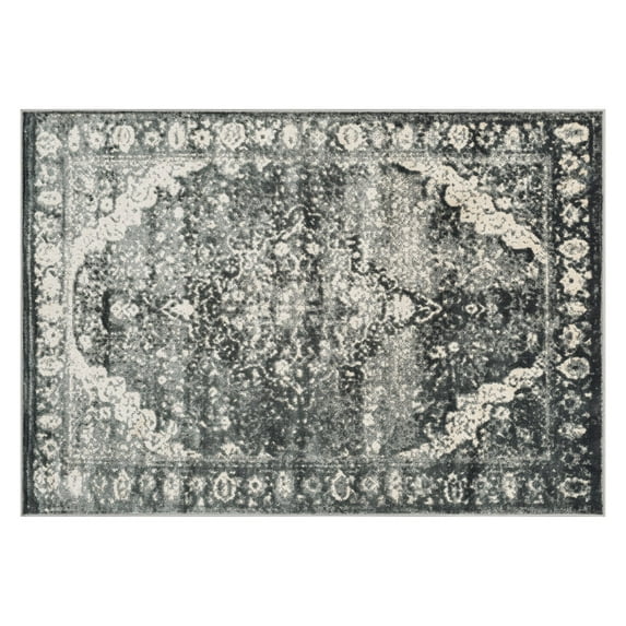 Loloi Elton 9'2" x 12'2" Power Loomed Rug in Slate and Ivory