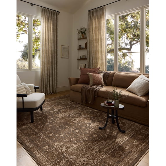 Loloi Haywood Charcoal / Mocha 2'-7" x 8'-0" Area Rug