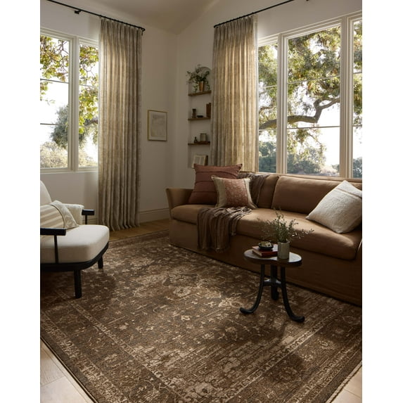 Loloi Haywood Charcoal / Mocha 6'-7" x 9'-2" Area Rug