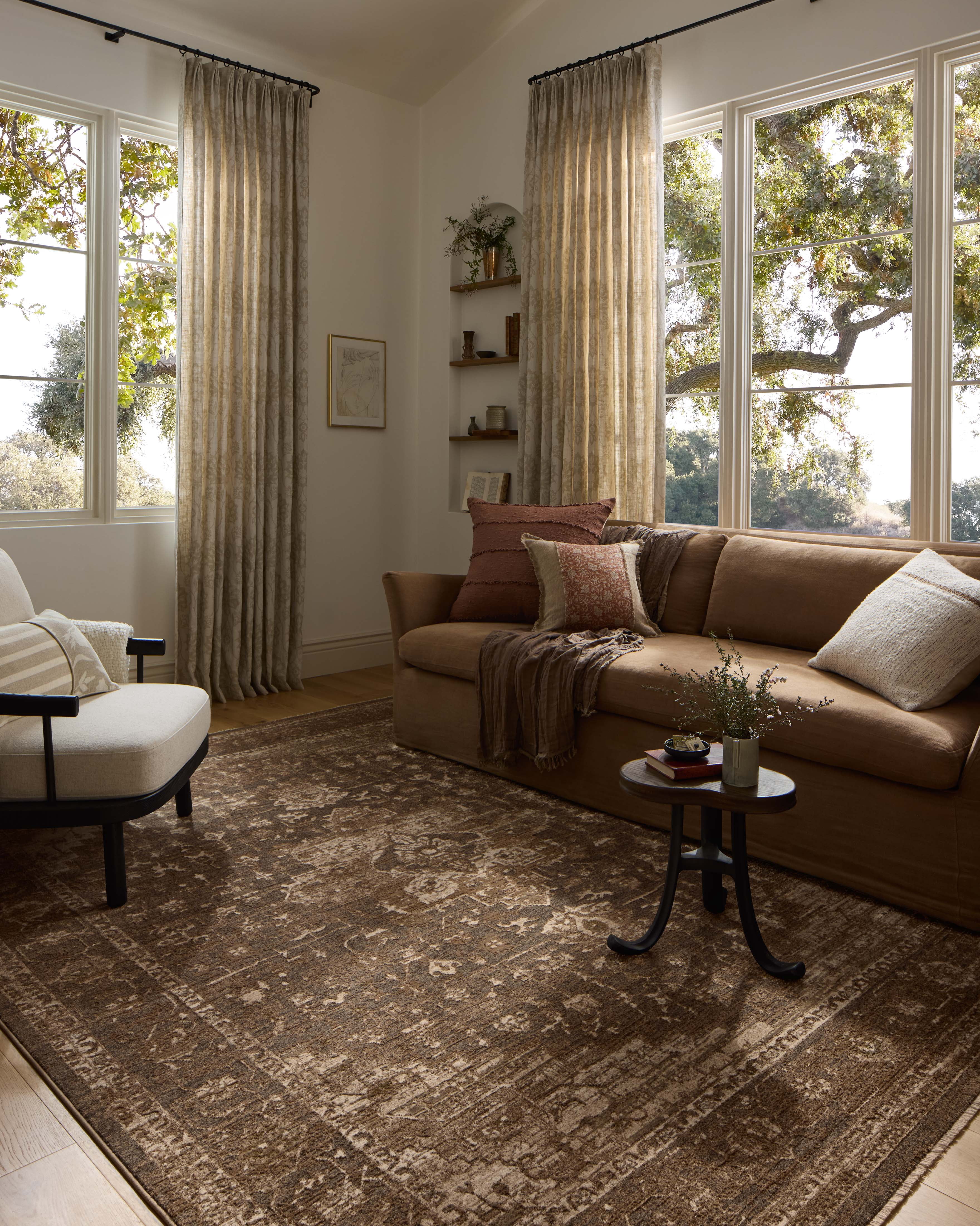 Loloi Haywood Charcoal / Mocha 9'-6" x 13'-2" Area Rug