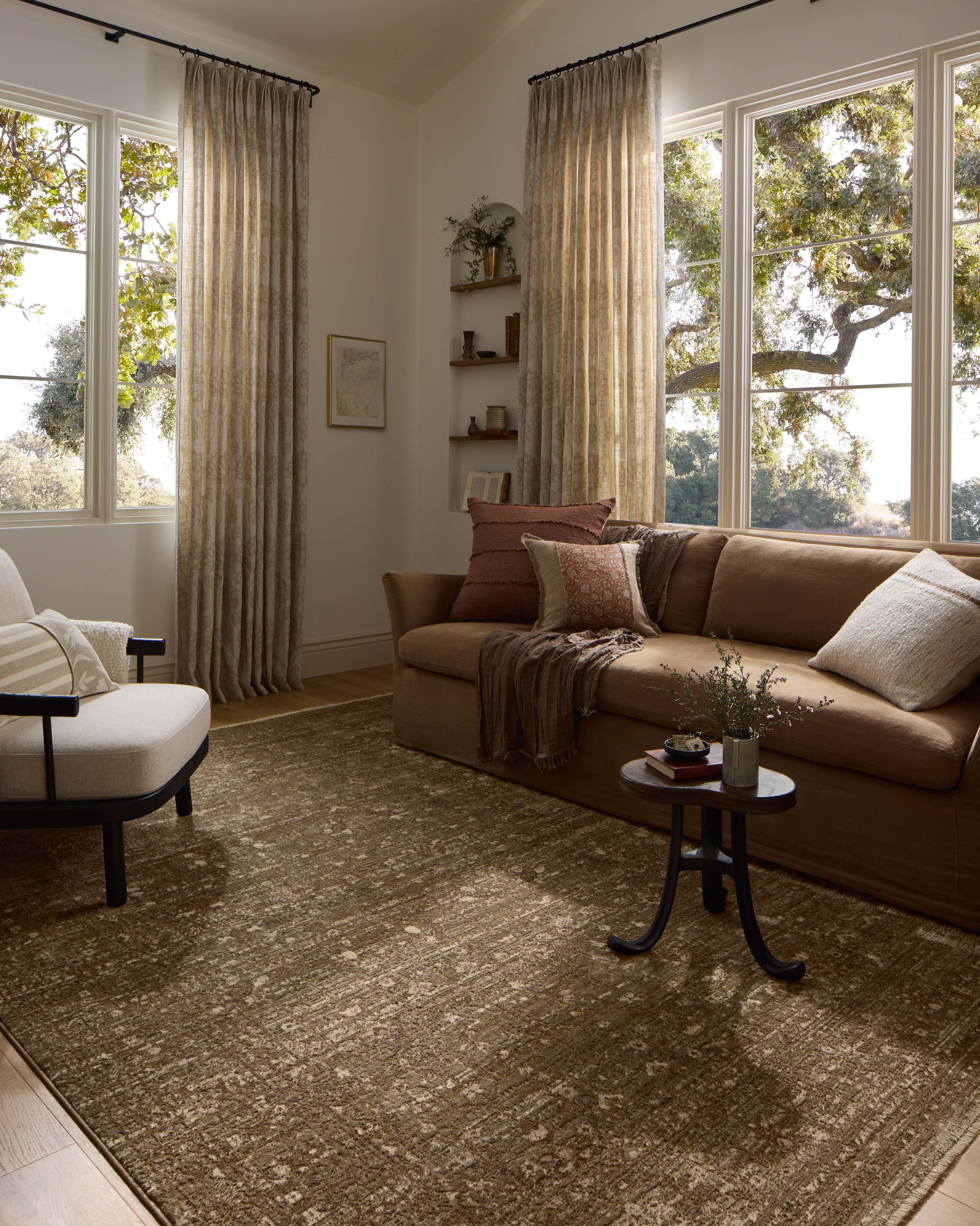 Loloi Haywood Sage / Brown 18" x 18" Sample Area Rug