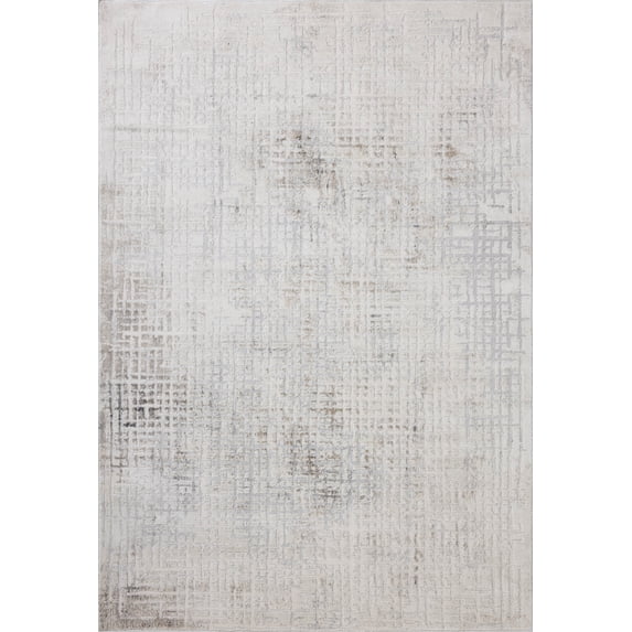 Loloi Hollis Ivory / Stone 18" x 18" Sample Rug