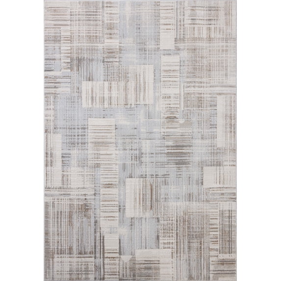 Loloi Hollis Pebble / Ivory 6'-7" x 9'-3" Area Rug
