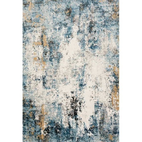 Loloi II Alchemy Abstract Denim / Ivory Area Rug